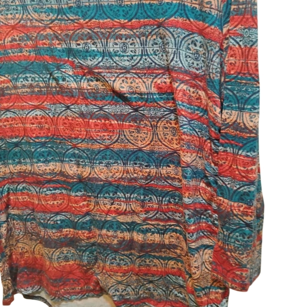 Ruby Rd. Multicolor Patterned Long Sleeve Top - Picture 3 of 11